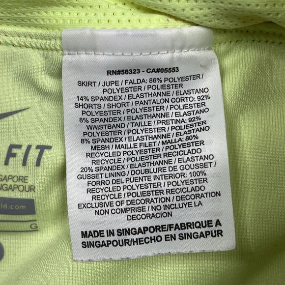 Nike Pink Yellow Running Skirt with Built-in Shorts 453694-617 Women’s Size: L - Picture 16 of 16